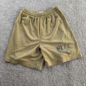 Y2K Pitt Johnstown Lady Cats Shorts Womens Small Gold NCAA Badger Mesh Gym